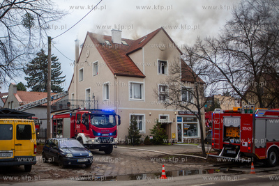 Pożar domu przy ulicy Chrzanowskiego w Gdańsku. 14.02.2024...