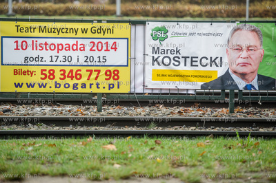 Gdansk Wrzeszcz. Kampania wyborcza do samorzadu. Plakat...