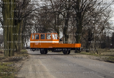 Zuławska Kolej Dojazdowa. Przejazd drezyna motorowa...