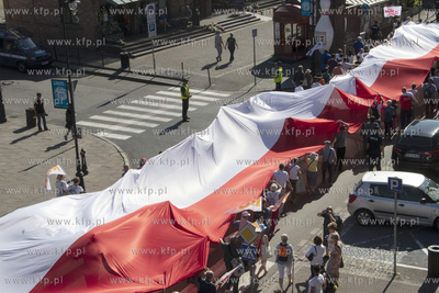Gdańsk. Święto Wolności i Solidarności. Przemarsz...