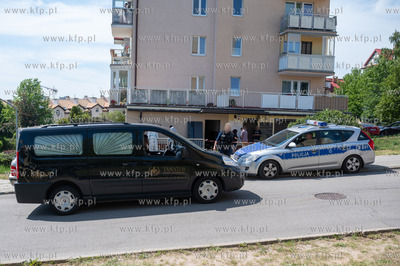 Czynności policji w mieszkaniu przy ul. Jabłonskiego...