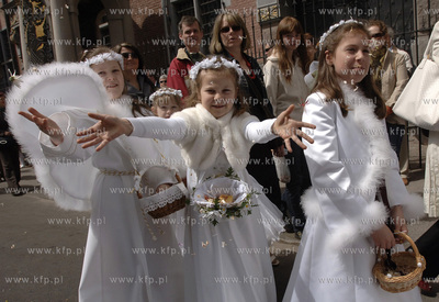 Glowne uroczystosci Bozego Ciala w Gdansku. Procesja...