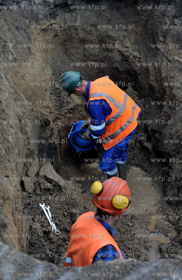 Awaria wodociagu na ul. Sobieskiego w Gdansku. Odcinek...