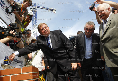 Gdansk Letnica. Ceremonia wmurowania kamienia wegielnego...