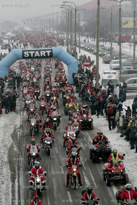 Gdansk Zaspa. Motocyklowa Parada Mikolajow. Jest to...