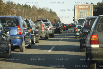 Korek na obwodnicy Trojmiasta spowodowany przebudowa...