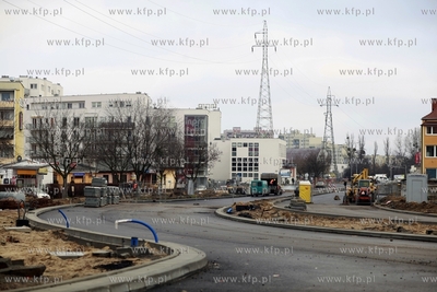 Gdansk. Budowa Trasy Slowackiego. Odcinek od wiaduktu...