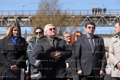 Stocznia Gdansk. Uroczystosc chrztu statku SYN ANTARES....