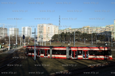 Pętla tramwajowa na gdańskiej Zaspie.
17.02.2015
fot....