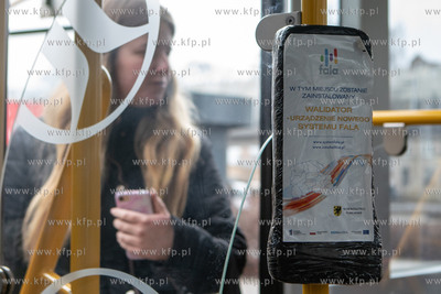 Gdańsk, Tramwaj nr 9. Nz. Miejsce w ktorym zainstalowany...