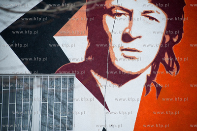 Sopot. Mural z wizerunkiem Krzysztofa Klenczona na...
