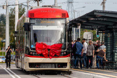 Gdansk. Morena. PIerwszy, probny przejazd nowo wybudowana...