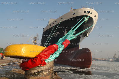 Chrzest statku w Stoczni Gdynia SA. Kontenerowiec Charlotte...