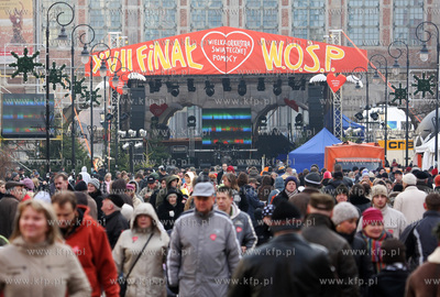 Gdansk. Dlugi Targ. XVII Final WOSP.  11.01.2009 fot....