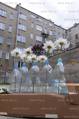 Podworko kamienicy przy Placu Grunwaldzkim 16 w Gdyni...