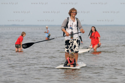 XII edycja Marszu Sledzia przez Zatoke Pucka na trasie...