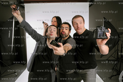 Sesja zdjeciowa Kabaretu Limo. Na zdjeciu Ewa Blachnio,Wojciech...