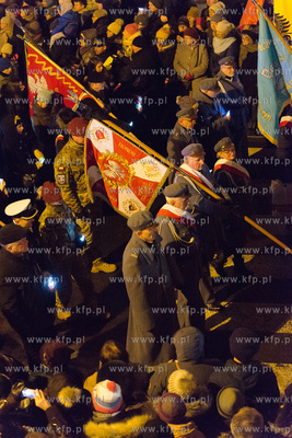 Gdańsk. Przemarsz konduktu żałobnego z trumną zamordowanego...