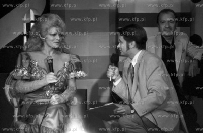 Violetta Villas i Michal Juszczakiewicz podczas nagrania...