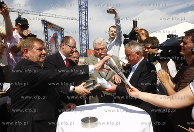 Gdansk Letnica. Ceremonia wmurowania kamienia wegielnego...