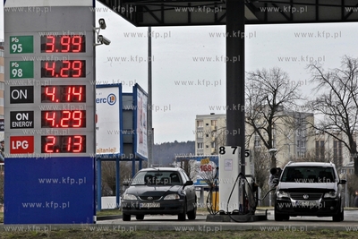 Gdansk Przymorze. Cena benzyny E 95  na stacji Leclerc...