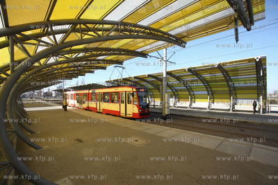 Przystanek tramwajowy w Gdańsku Letnicy. 17.02.2015...