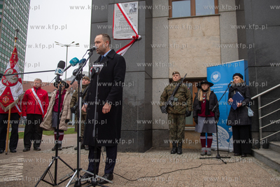 Budynek NSZZ Solidarność w Gdańsku. Uroczystość...