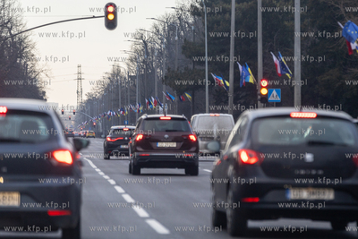 Gdańsk. Al. Zwycięstwa. 3 rocznica wojny w Ukrainie....