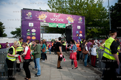 Gdansk. Strefa Kibica na Placu Zebran Ludowych gdzie...