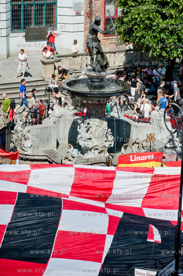 Gdansk. Dlugi Targ. Chorwaccy kibice przed meczem Mistrzostw...