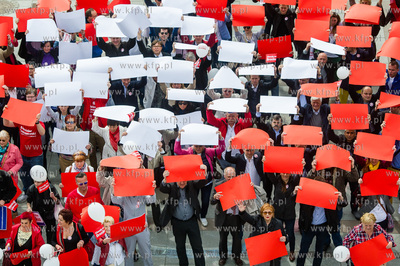 Sopot. Marsz poparcia dla Prezydenta Bronislawa Komorowskiego...