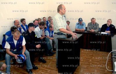 Sala rozpraw Sadu Rejonowego w Gdansku przed ktorym...