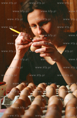 Pisanki wielkanocne przygotowane przez Anne Brochocka.
04.2007
fot....
