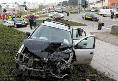 Gdansk. Wypadek na ul. Rakoczego na skrzyzowaniu przy...