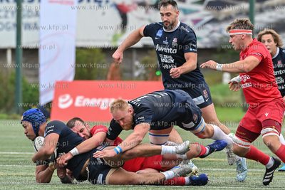 Stadion Ogniwa Sopot. Mecz rugby Energa Ogniwo Sopot...