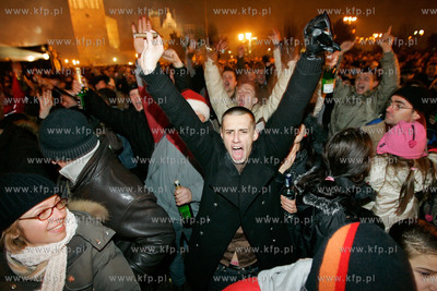 Gdansk powital 2008 rok. Na Targu Weglowym zgromadzil...