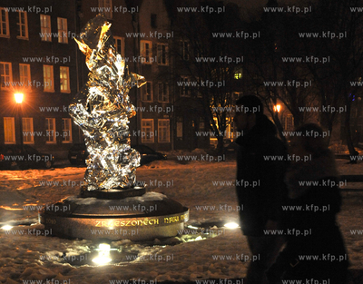 W sobotni wieczor nieznani sprawcy owineli aluminiowa...