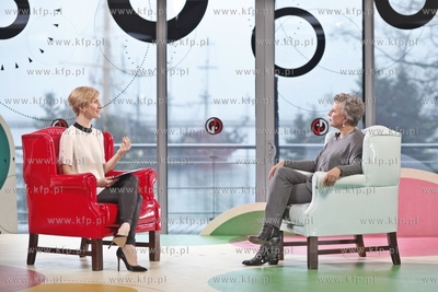 38 Gdynia Festiwal Filmowy. Studio stacji telewizyjnej...