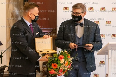 Gdańsk, Ratusz Głównego Miasta. Spotkanie prasowe...