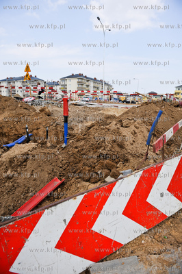 Gdansk. Budowa ulicy Nowej Lodzkiej oraz nowej lini...