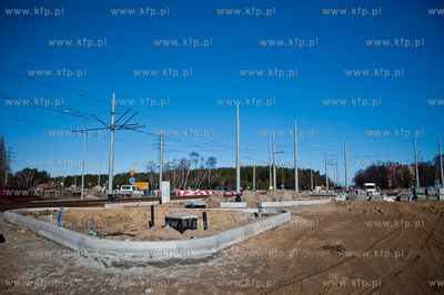 Gdansk. Budowa ulic i torowisk na ul Hallera i Uczniowskiej,...