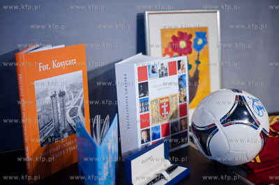 Gdansk. Centrum prasowe AmberExpo. Uroczystosc  przekazania...