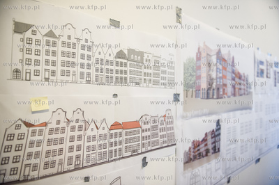 Gdansk. Spotkanie z dziennikarzami, prezentujace postep...