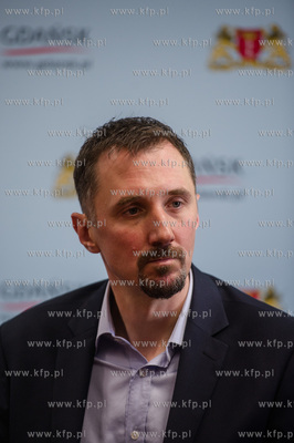 Gdansk. Urzad Miasta. Konferencja prasowa dotyczaca...