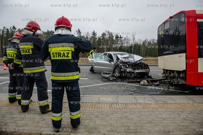 Gdansk. Wypadek drogowy na ulicy Slowackiego w poblizu...