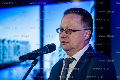 Gdansk. Wyspa Spichrzow. Uroczystosc wmurowania kamienia...