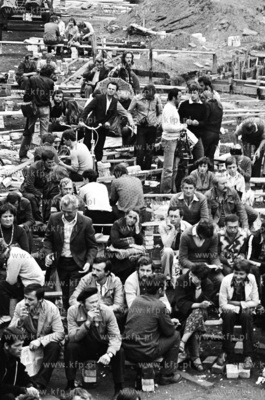 Strajk w Stoczni Gdanskiej im. Lenina Nz. mieszkancy...