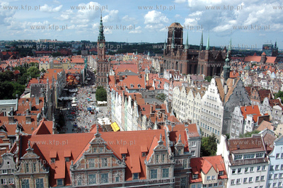 Panorama Gdanska z 55-metrowego dzwigu firmy Castel...