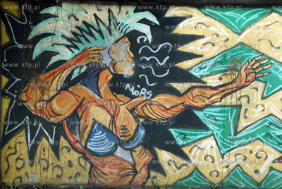 Murales - prace artysty Rafala Roskowinskiego na ulicy...