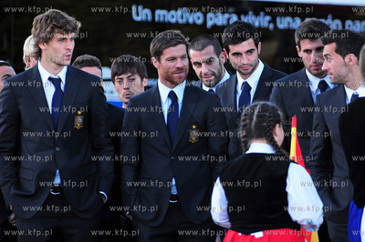 Gniewino. Przyjazd i przywitanie pilkarzy reprezentacji...